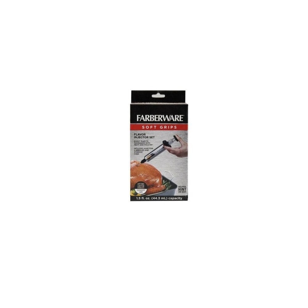 FARBERWARE “Soft Grips” Stainless Steel- Flavor Injector : 2 needles & Storacase